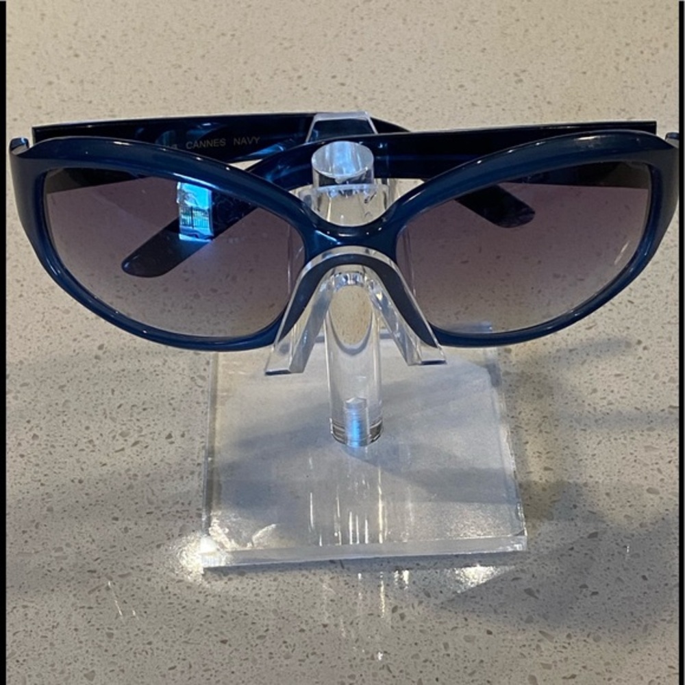 Sama Cannes navy blue rim  blue & black check arm.